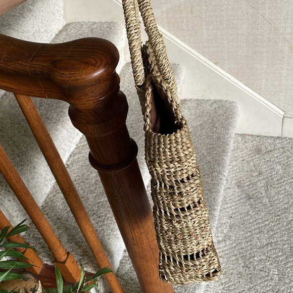 Natural Boho Woven Wicker Tote Clutch Purse - Picture 5 of 14